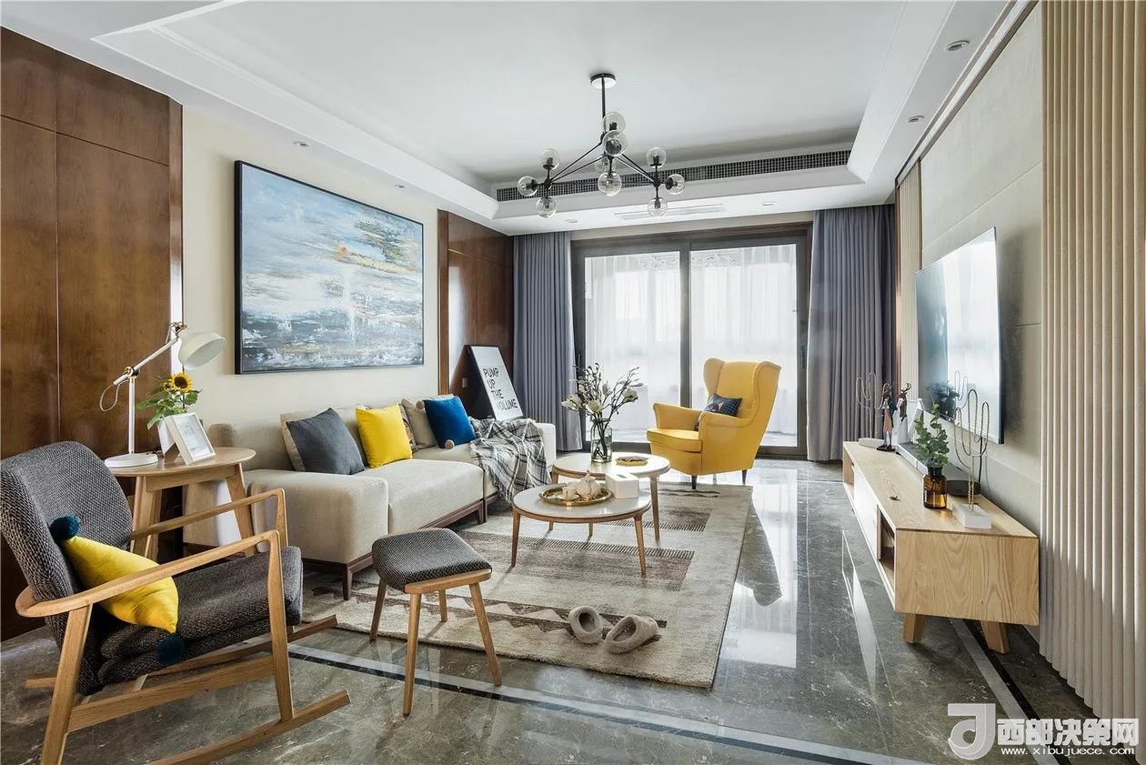 沙發(fā)背景墻選對(duì)裝飾畫，才能美了整個(gè)客廳空間！